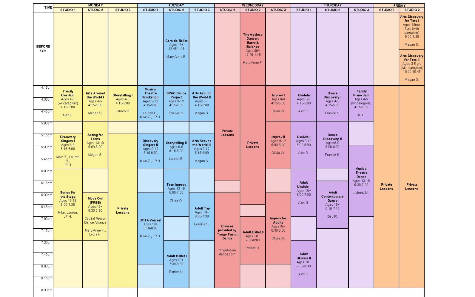 Schedule Saratoga Performing Arts Center