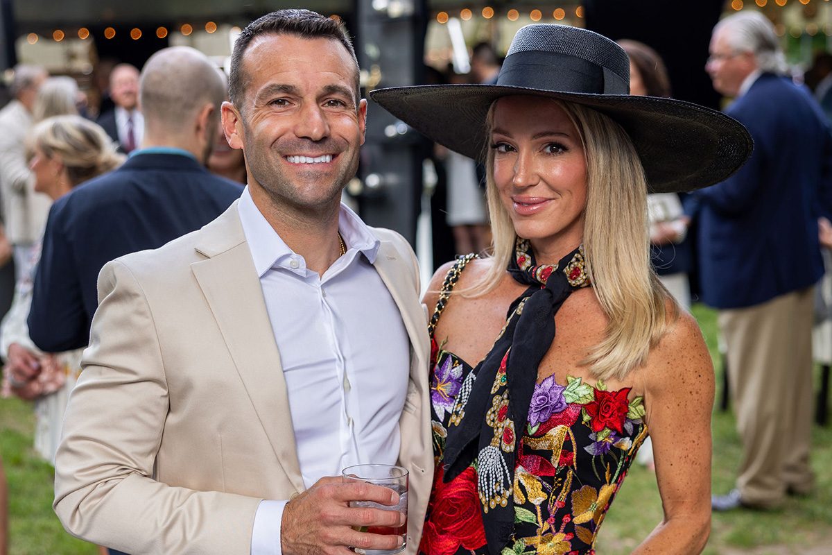 couple dressed up for an event