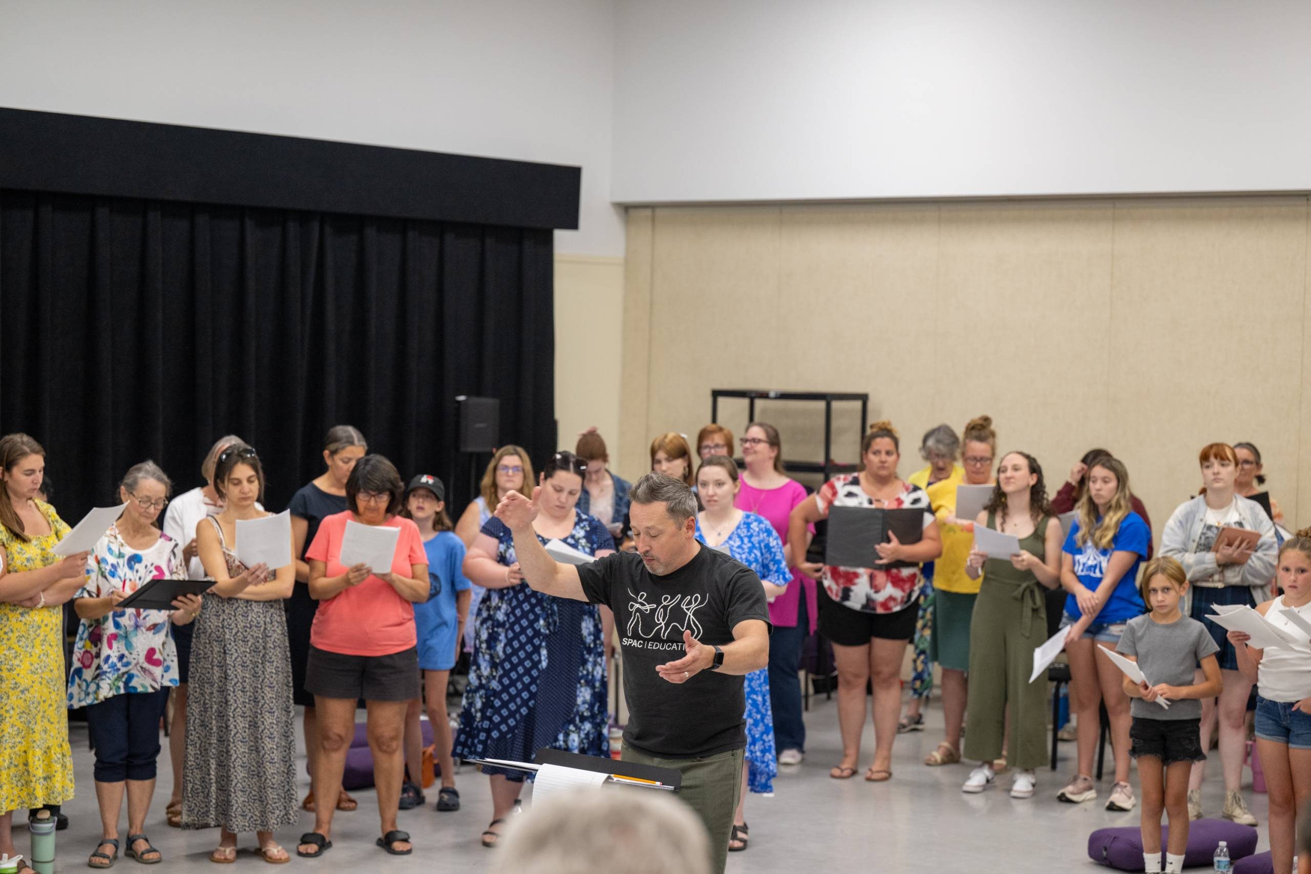 pop up choir at spac school of the arts
