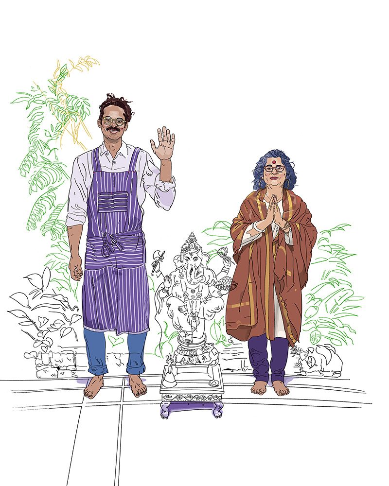 illustration of the authors from heartland masala