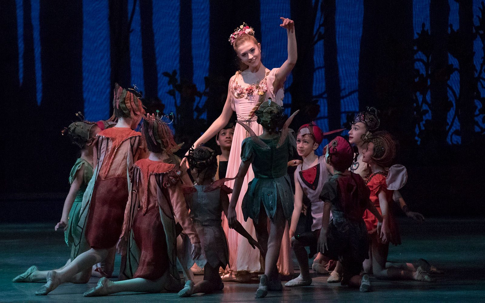 children performing with new york city ballet in a midsummer night's dream