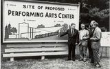 Proposed site of Saratoga Performing Arts Center with Gov. Rockefeller, 1962.
