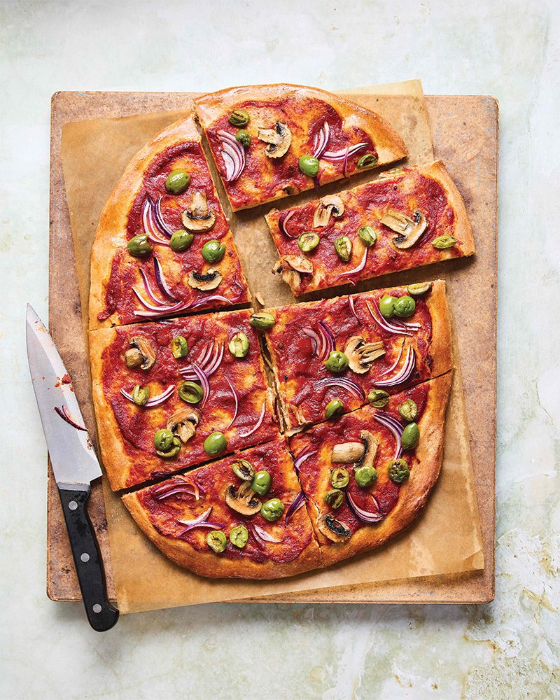 vegan pan pizza