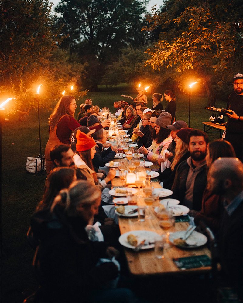 vermont adventure dinner table